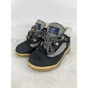 Timberland Toddler Field Boots Dark Navy White Nubuck Lace-Up Size 10M